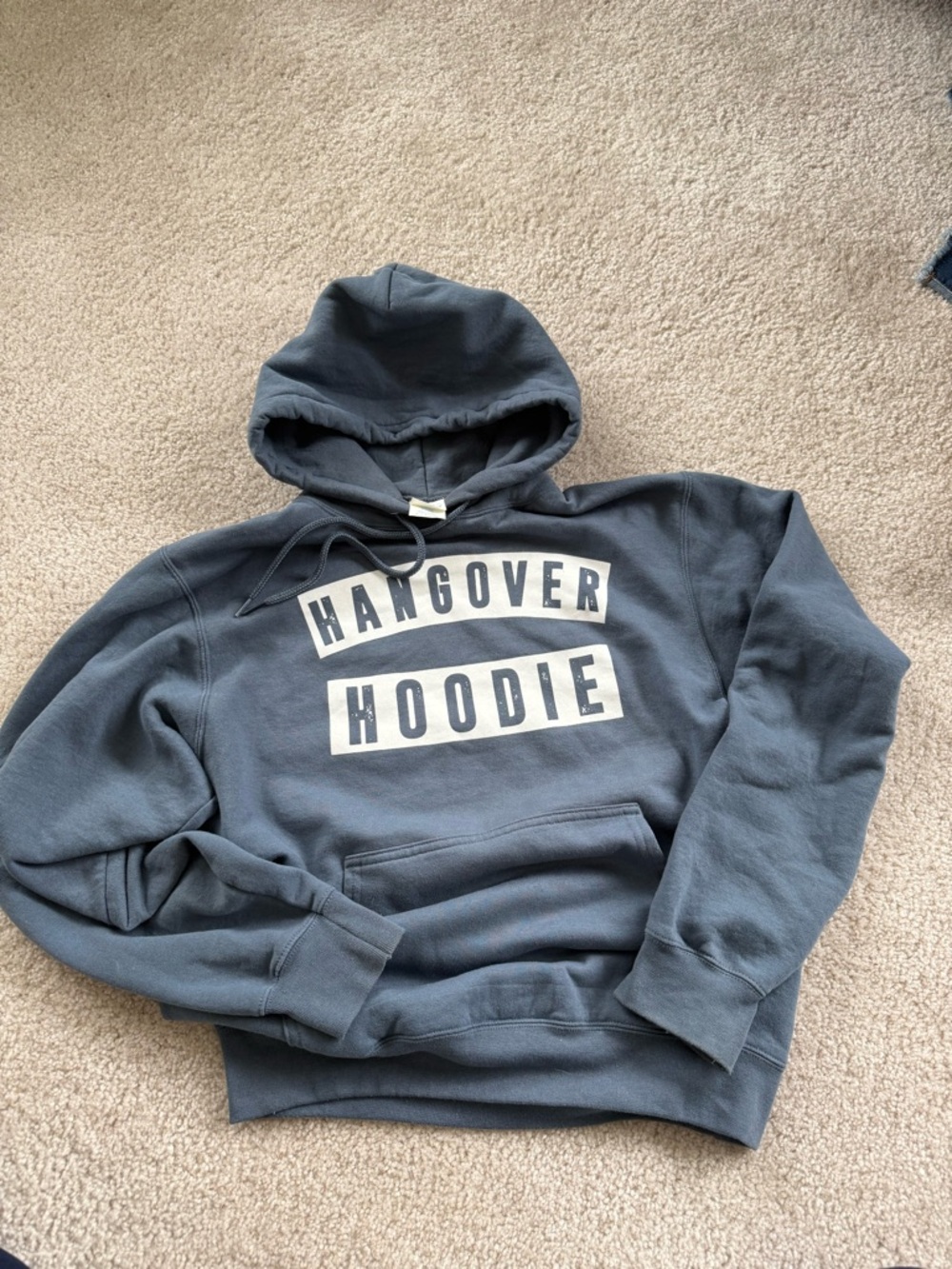 'Hangover Hoodie' Graphic Pullover Hoodie - Slate Blue